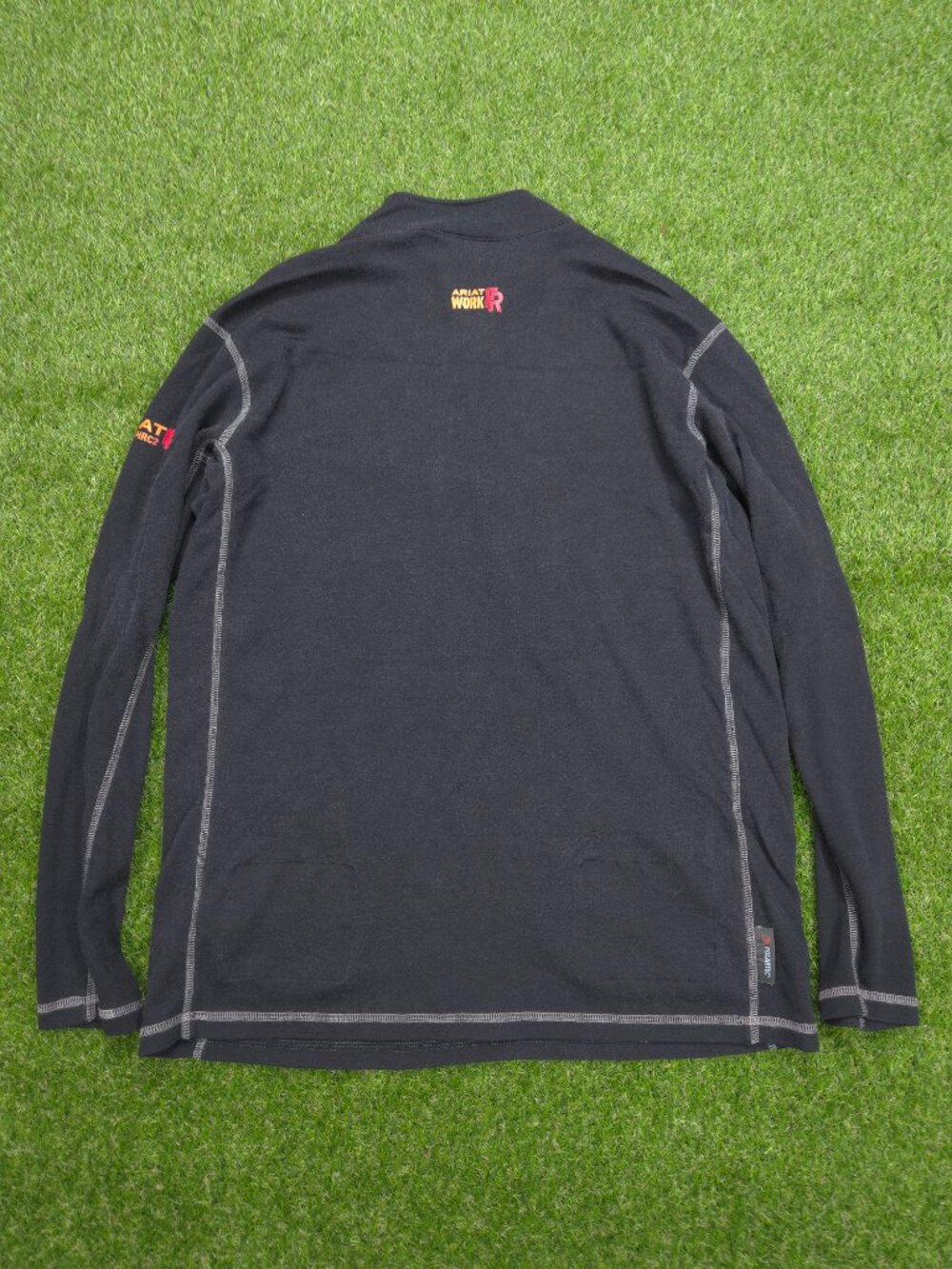 Ariat 1/4 Zip Pullover Polartec Shirt Mens Large Flame Resistant Workwear HRC2 - Picture 4 of 14